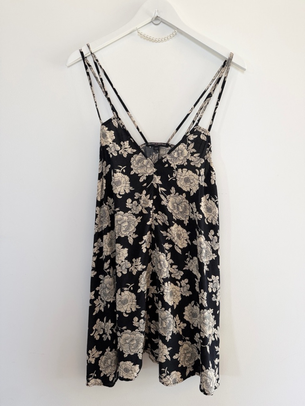 Summer Mini Dress Navy Floral Brandy Melville